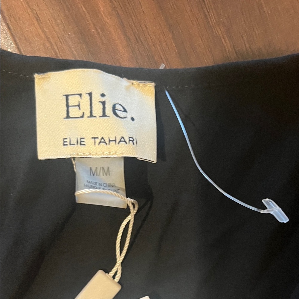 New Elie Tahari Black Maxi Dress size M - Picture 12 of 15